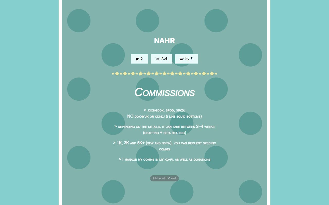 Carrd profile picture for @nahr